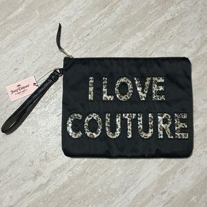 NWT Juicy Couture I LOVE COUTURE Large Wristlet Clutch